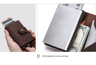 Customize Men Card Wallet Business Credit Card Holders leather ALODIA STORE