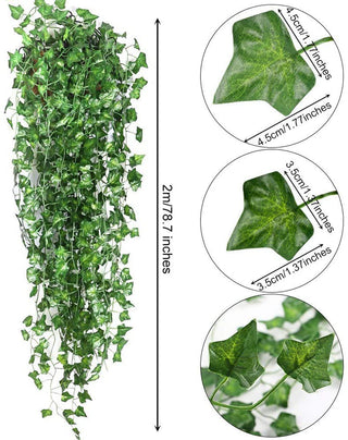 1Pcs 210Cm Green Silk Artificial Hanging Christmas Garland Plants Vine Leaves Diy Home Wedding Party Bathroom Garden Decoration ALODIA STORE