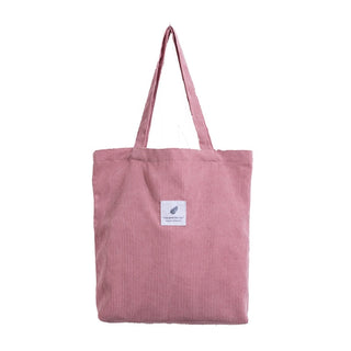 MABULA High Quality Casual Corduroy Tote Bag Environmental Soft  Shopping Bags Autumn Foldable Storage Grocery Handbag for Women ALODIA STORE