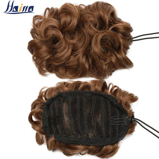 HAIRRO Synthetic Chignon Drawstring Scrunchies Elastic Band Hair Bun Straight Updo Hairpiece Synthetic Hair Natural Fake Hair ALODIA STORE