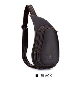 BULLCAPTAIN Leather Crossbody Bag Men Crazy Horse Leather Chest Bags New Fashion Multi-function card bag's mobile phone bages ALODIA STORE