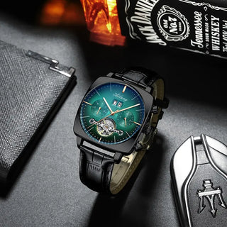 AILANG new watch men's automatic mechanical watch waterproof tourbillon black technology luminous fashion men's watch ALODIA STORE