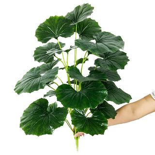 75cm 24Fork Fake Plants Large Artificial Monstera Tree Branch Plastic Tropical Palm False Turtle Leaf For Home Garden Room Decor ALODIA STORE