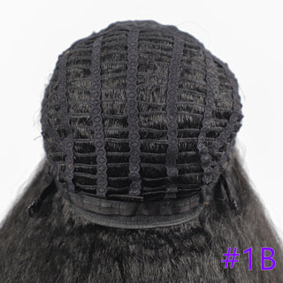 Long Kinky Straight Synthetic Wigs for Black Women Black Brown Blonde Ginger Red White Hair Afro Wigs Synthetic STW Hair Wigs ALODIA STORE