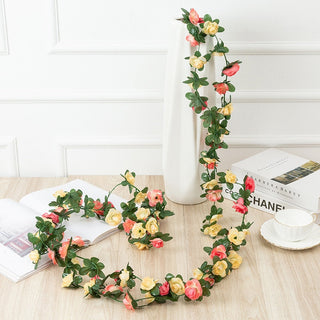 250CM Rose Artificial Flowers Christmas Garland for Wedding Home Room Decoration Spring Autumn Garden Arch DIY Fake Plant Vine ALODIA STORE