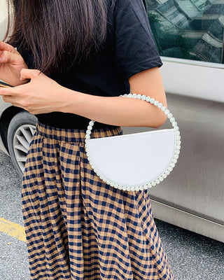 Luxury Colored Diamond Half Moon Women Purses and Handbags Evening Bag Serpentine Designer Party Clutch Bag Chic Wedding Bag ALODIA STORE
