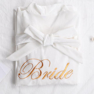 Women Sexy Bride Wedding Robe Sleepwear Velvet Intimate Lingerie women sexy ALODIA STORE