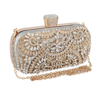 Diamond Evening Metal Clutch bag ALODIA STORE