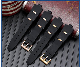 Silicone Watch Barcelet Watch Accessories Band for BVLGARI DP42C14SVDGMT Convex 8mm Rubber Strap Men and Women 2 Types ALODIA STORE