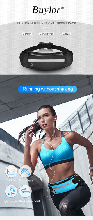 Buylor Sports Waist Pack Men Belt Pouch Women Running Belt Waist waterproof ALODIA STORE