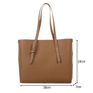 2pcs/Set PU Leather Handbag Women Large Capacity Casual Shoulder bags