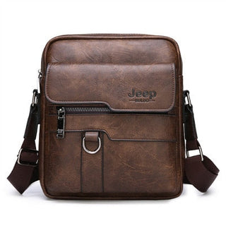 JEEP BULUO Man Leather Bag Shoulder Crossbody Bags For Men Cow Split Leather Male iPad Business Messenger Bag ALODIA STORE