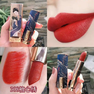 Oriental Classical Beauty Vintage Velvet Lipstick Matte Pigmented Waterproof Lasting Lip Makeup Silky touch Charming Cosmetics ALODIA STORE