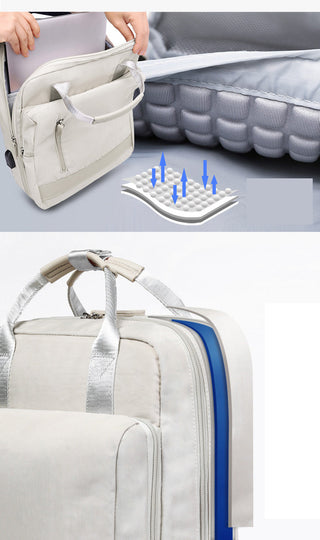 Waterproof Stylish Laptop Backpack Women 13.3 14 15.6 inch Korean Fashion Oxford Canvas USB College Backpack Bag Female Mochila ALODIA STORE