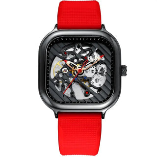 AILANG Men's Watch Top Brand Luxury Watch Men's Mechanical Silicone Strap Waterproof Watch Men's Hollow Reloj Hombre 2020 New ALODIA STORE