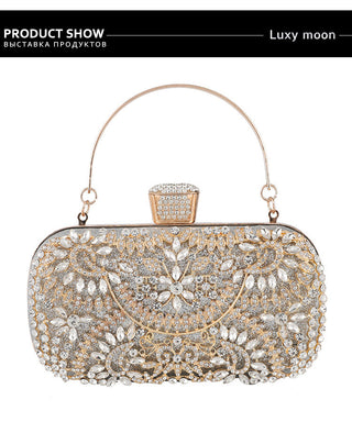 Diamond Evening Metal Clutch bag ALODIA STORE
