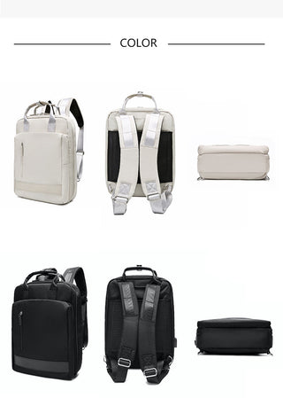 Waterproof Stylish Laptop Backpack Women 13.3 14 15.6 inch Korean Fashion Oxford Canvas USB College Backpack Bag Female Mochila ALODIA STORE