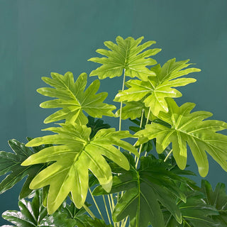 75cm 24Fork Fake Plants Large Artificial Monstera Tree Branch Plastic Tropical Palm False Turtle Leaf For Home Garden Room Decor ALODIA STORE