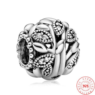 100% 925 Sterling Silver Boy Girls Feather Cat Dog Family Tree Beads Fit Original Pandora Charms Bracelet Women DIY Fine Jewelry ALODIA STORE