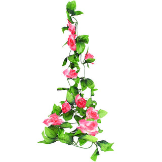 Wisteria Artificial Flower Vine Ivy Leaf Garland Silk Rose Flowers Rattan String Vine Wedding Arch Flower Home Garden Decoration ALODIA STORE
