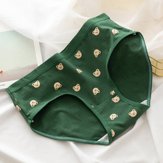 2021 Women Cotton Underwear Japanese Cute Briefs Mid Waist Seamless Underpants Cute Cartoon Panties Female Cotton Lingerie ALODIA STORE