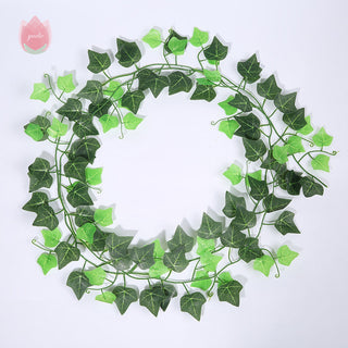 1Pc 230Cm Green Vine Silk Artificial Ivy Hanging Leaf Garland Plant Creeper Leaf Home Decor Wedding Bathroom Garden Decoration ALODIA STORE
