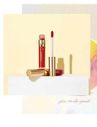QIBEST Liquid Lipstick Waterproof Lipgloss 24 Color Lipgloss Lipstick Lips Makeup Cosmetic Long Lasting Lip Tint Lip Gloss Matte ALODIA STORE