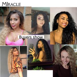 13*4 Synthetic Lace Front Wig Curly Afro Wigs Cosplay Wig Ombre Blonde Lace Front Wig For Women 30Inch Natural Wigs Miracle Hair ALODIA STORE
