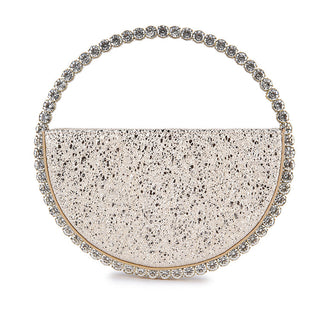 Luxury Colored Diamond Half Moon Women Purses and Handbags Evening Bag Serpentine Designer Party Clutch Bag Chic Wedding Bag ALODIA STORE