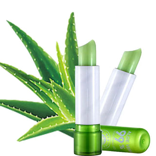 1pcs  Aloe Vera Lipstick Color Changing Lip Balm Lasting Moisturizing Moisturizing Waterproof Temperature Change Lip Balm ALODIA STORE