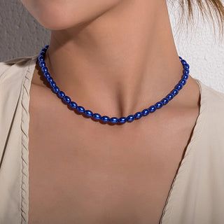 Vintage Style Simple 6MM Pearl Chain Choker Necklace For Women Wedding Love Shell Pendant Necklace Fashion Jewelry Wholesale ALODIA STORE