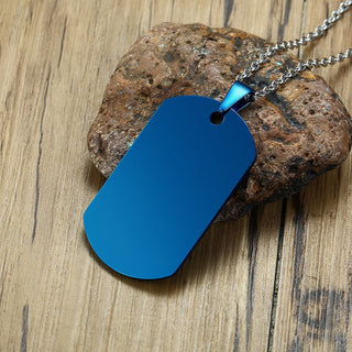 Vnox Stainless Steel Double Dog Tag Necklace for Men High Polished Pendant ID Men Jewelry 24" Chain Necklace ALODIA STORE