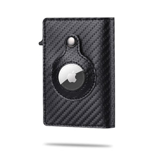 Top Carbon Fiber For Apple Airtag Wallet Men Business ID card ALODIA STORE