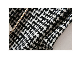 Bird lattice Turtleneck Basic Soft Sweater Dress Korean ALODIA STORE