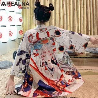 Haori Yukata Men Korean Samurai Japanese Kimono Traditional Clothing Vintage Crane Anime Kimono Beach Girls Cosplay Dress Shirts ALODIA STORE