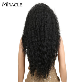 13*4 Synthetic Lace Front Wig Curly Afro Wigs Cosplay Wig Ombre Blonde Lace Front Wig For Women 30Inch Natural Wigs Miracle Hair ALODIA STORE