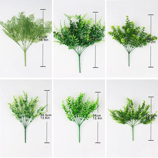 Artificial Flowers Plants Long Stem Plastic Persian Eucalyptus Leaf Fish Herb Home Office Table Centerpieces Garden Decoration ALODIA STORE