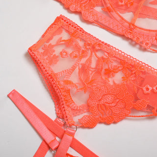 Ellolace Sexy Lingerie Exotic Costumes Lace Transparent Underwear Women Sensual Lingerie Woman Porn Erotic Lingerie 3 Pieces ALODIA STORE