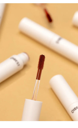 QIBEST Lip Gloss 8 Colors Nude Matte Chocolate Lipstick Waterproof Long Lasting Women Red Lip Tint Velvet Lip Glaze Cosmetics ALODIA STORE