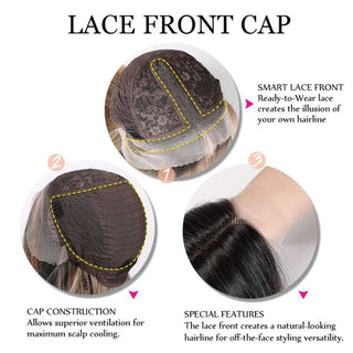 EASIHAIR Bright Blonde Lace Front Wigs Long Straight Natural Hair Wigs for Women Lace Frontal Synthetic Wig Heat Resistant ALODIA STORE