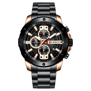 CURREN Men Watch Top Brand Stainless Steel Mens Watches Chronograph Quartz Watch Men Sports Clock Relogio Masculino Reloj Hombr ALODIA STORE