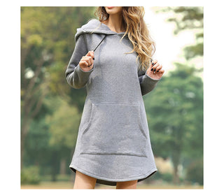 Hoodies Dress Pocket Sweatshirt Korean Pop style ALODIA STORE