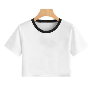 Summer fashion Harajuku Sexy tank Crop Top White T Shirt Clothes Women Cute mouse printed Croptop Short sleeve ALODIA STORE
