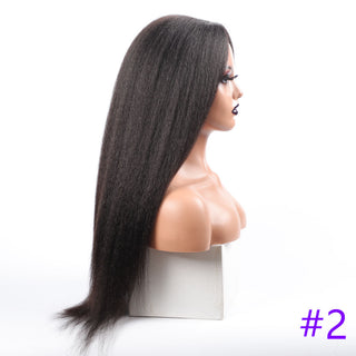 Long Kinky Straight Synthetic Wigs for Black Women Black Brown Blonde Ginger Red White Hair Afro Wigs Synthetic STW Hair Wigs ALODIA STORE