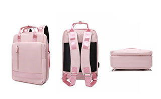 Waterproof Stylish Laptop Backpack Women 13.3 14 15.6 inch Korean Fashion Oxford Canvas USB College Backpack Bag Female Mochila ALODIA STORE