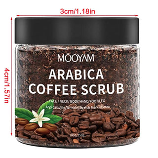 250g Arabica Coffee Body Scrub Cream Dry Dead Skin Exfoliating Polish Paste Anti Cellulite Stretch Mark Deep Cleansing ALODIA STORE