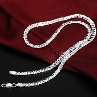 20-60cm 925 sterling Silver luxury brand design noble Necklace Chain For Woman Men Fashion Wedding Engagement Jewelry ALODIA STORE