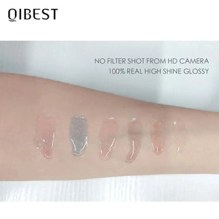 QIBEST Transparent Lip Gloss Plumping Lip Plumper Shimmer Glossy Moisturizing Lip Tint Nourise Mirror Lipgloss Base Natural ALODIA STORE