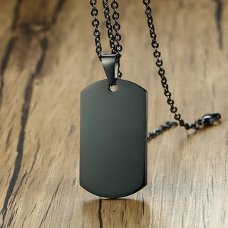 Vnox Stainless Steel Double Dog Tag Necklace for Men High Polished Pendant ID Men Jewelry 24" Chain Necklace ALODIA STORE