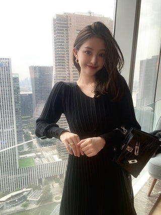 Knitted Dress Women Casual Long Sleeve ALODIA STORE